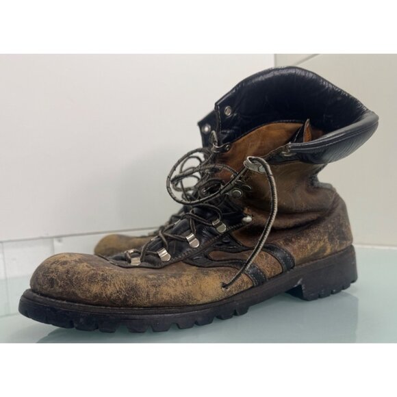 Vintage Work Leather Boots Vibram Soles Men 10.5 RARE!